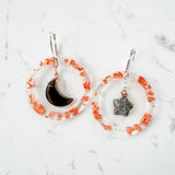 Moon & Star Hoop Dangles