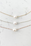Single Pearl Dainty Necklace