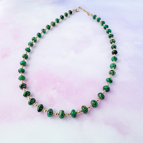 Emerald & Gold Necklace