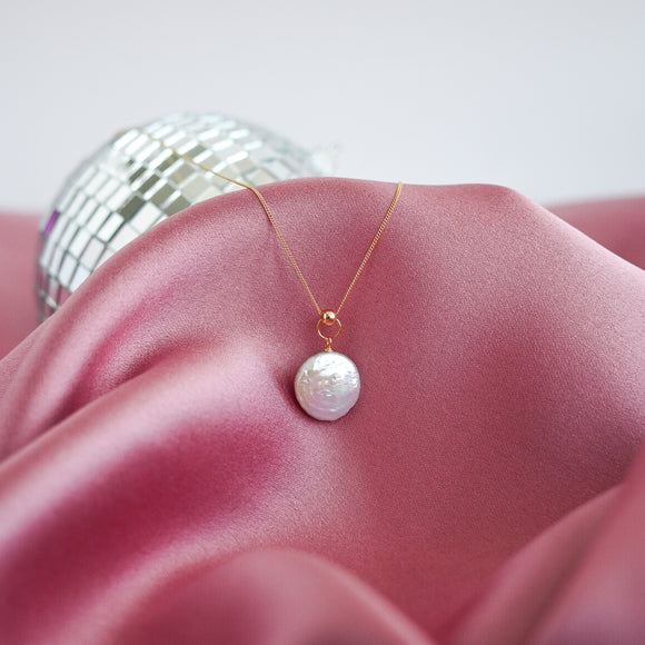 OOAK PEARL COIN NECKLACE