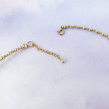 Gold Beaded Necklace w/ Heart Charm