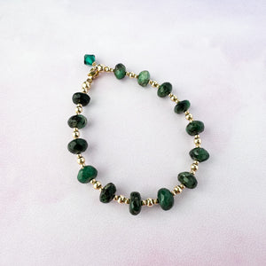 Emerald & Gold Bracelet