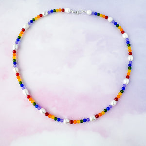 Pearl & Rainbow Necklace
