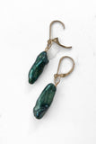 Fresh Water Pearl Earring - FOREST GREEN